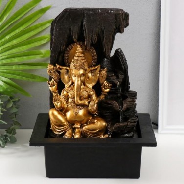 Декоративный фонтан Ганеша в гроте (с подсветкой)