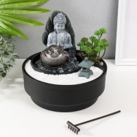 Декоративный фонтан Будда в саду (с подсветкой)