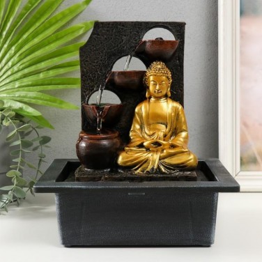 Декоративный фонтан Будда у стены (с подсветкой)