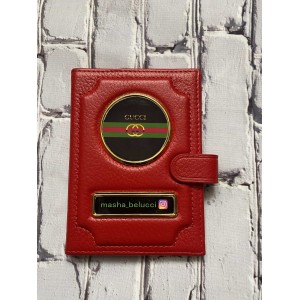 Бумажник для автодокументов и паспорта (красный)