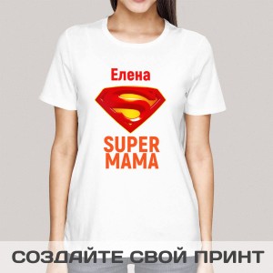 Именная футболка Супер мама