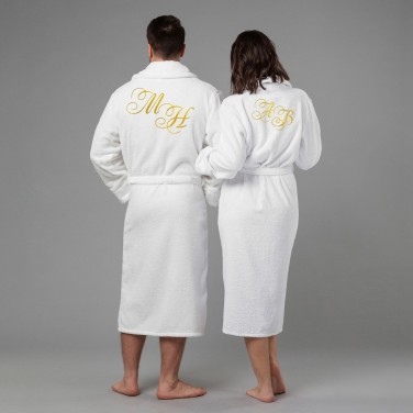 Комплект халатов с вышивкой Инициалы (белые)