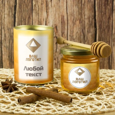 Фирменный подарочный мед с Вашим логотипом