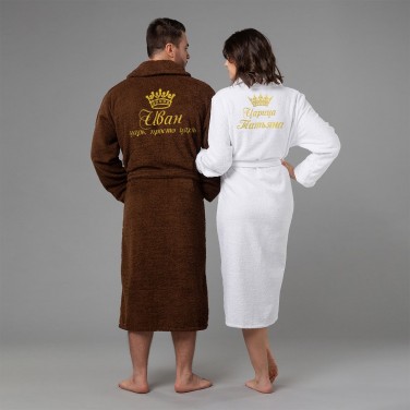 Комплект халатов с вышивкой Царская чета