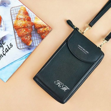 Портмоне с наплечным ремнем Именной аксессуар