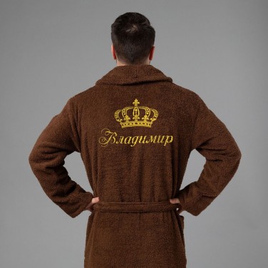 Мужской халат с вышивкой Император