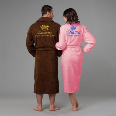Комплект халатов с вышивкой Царская семейка