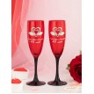 Набор фужеров для шампанского Рубиновая свадьба - 40 лет Набор фужеров для шампанского Рубиновая свадьба - 40 лет