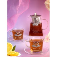 Чайный набор 25 лет свадьбы