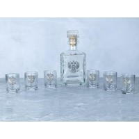 Набор для водки со штофом Россия