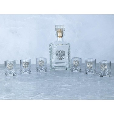 Набор для водки со штофом Россия