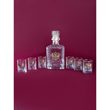 Набор для водки со штофом Золото империи