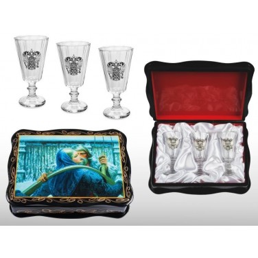 Набор хрустальных лафитников Русь (в шкатулке)