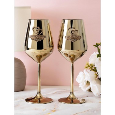 Набор бокалов для вина Медная свадьба - 7 лет