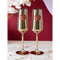 Набор фужеров для шампанского Золотая свадьба - 50 лет вместе