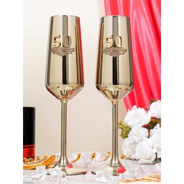 Набор фужеров для шампанского Вместе 50 счастливых лет