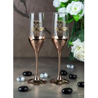 Набор фужеров для шампанского С годовщиной - 7 лет вместе!