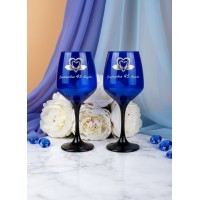Набор бокалов для вина Сапфировая свадьба