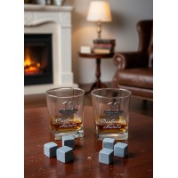 Набор бокалов для виски Оловянная свадьба (в футляре)