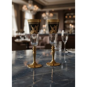 Набор фужеров для шампанского 7 лет вместе Набор фужеров для шампанского 7 лет вместе