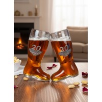 Набор бокалов для пива 20 лет вместе - два сапога пара