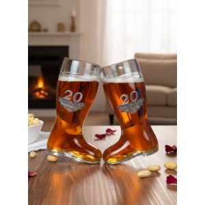 Набор бокалов для пива 20 лет вместе - два сапога пара