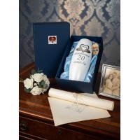 Стеклянная ваза Фарфоровая свадьба - вместе 20 лет