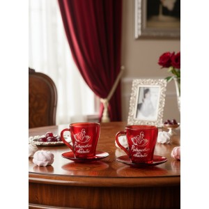 Чайный набор Рубиновая свадьба - 40 лет (на 2 персоны)