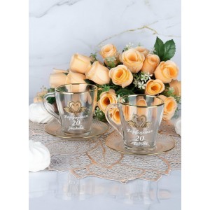 Чайный набор Фарфоровая свадьба (на 2 персоны)