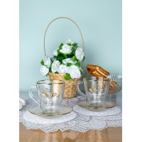 Чайный набор Хрустальная свадьба (на 2 персоны)