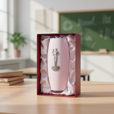 Стеклянная ваза Самый лучший учитель