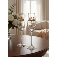 Набор фужеров для шампанского Бронзовая свадьба