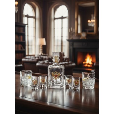 Набор для водки со штофом Золото империи