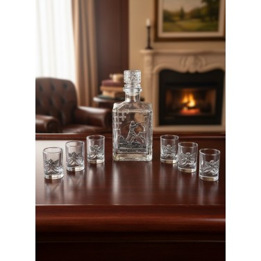 Набор для водки со штофом Большая охота