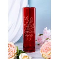 Стеклянная ваза 35 лет в любви