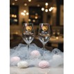 Набор бокалов для вина 20 лет - фарфоровая свадьба
