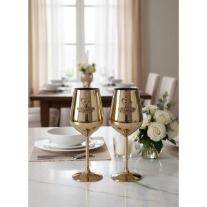 Набор бокалов для вина Медная свадьба - 7 лет