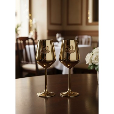 Набор бокалов для вина 50 лет вместе