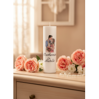 Стеклянная ваза Оловянная свадьба (малая)