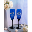 Набор фужеров для шампанского Сапфировая свадьба - 45 лет