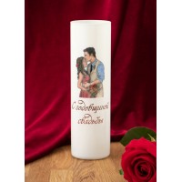 Стеклянная ваза С годовщиной свадьбы