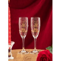 Набор фужеров для шампанского 50 лет рука об руку