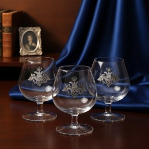 Набор бокалов для коньяка Отечество, Долг, Честь