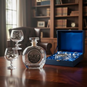 Набор для коньяка Охотники на привале