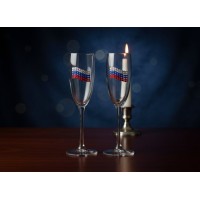 Набор фужеров для шампанского Российский флаг