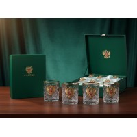 Набор хрустальных бокалов для виски Золотая шестёрка