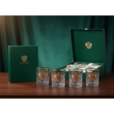Набор хрустальных бокалов для виски Золотая шестёрка