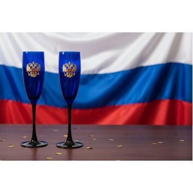 Набор фужеров для шампанского Триколор