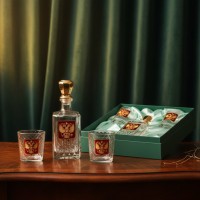 Набор бокалов для виски со штофом Красная гвардия