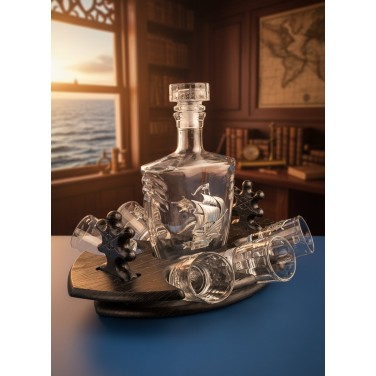 Набор для водки со штофом Семь футов под килем